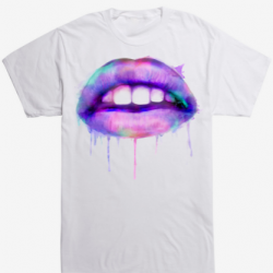 t shirt with lips